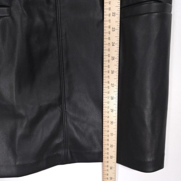 Abercrombie & Fitch Women's MEDIUM Black Faux Leather Sleeveless Mini Dress - Picture 10 of 13